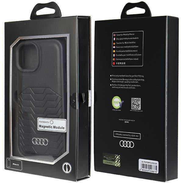 Audi MagSafe dėklas iPhone 15/14/13 – juodas
