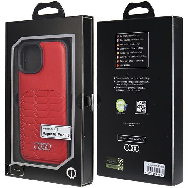 Audi MagSafe dėklas iPhone 15/14/13 6.1" – raudonas