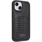 Audi MagSafe eko odos dėklas iPhone 15 Plus/14 Plus – juodas