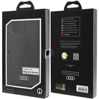 Audi MagSafe eko odos dėklas iPhone 15 Plus/14 Plus – juodas