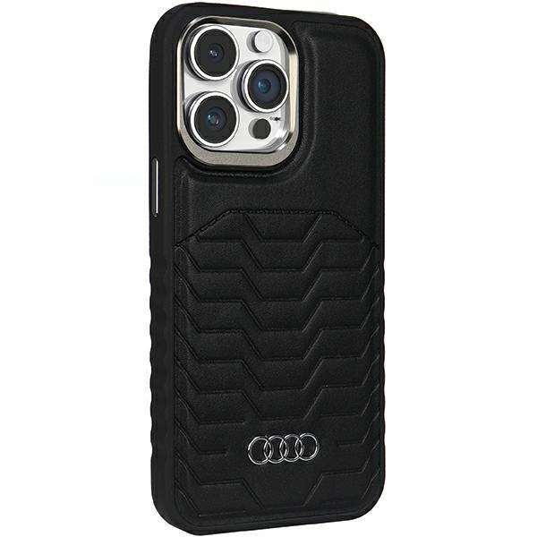 Audi MagSafe eko odos dėklas iPhone 15 Pro – juodas