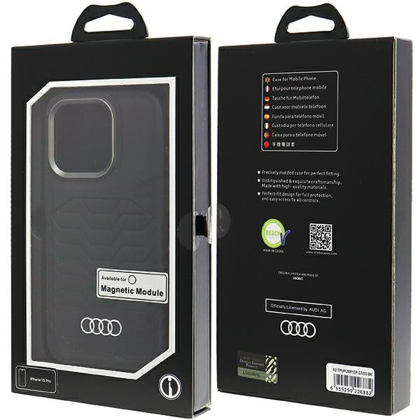 Audi MagSafe eko odos dėklas iPhone 15 Pro – juodas