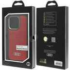 Audi MagSafe eko odos dėklas iPhone 15 Pro – raudonas