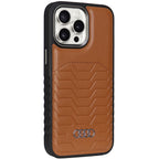 Audi MagSafe eko odos dėklas iPhone 15 Pro Max – rudas