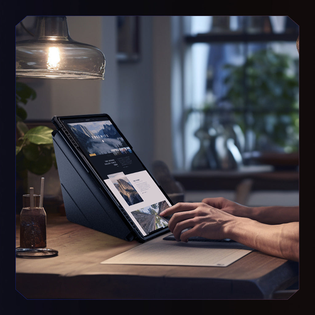Nillkin Bumper Leather Case Pro dėklas Tab S9+ – juodas -- Samsung Galaxy Tab S9+