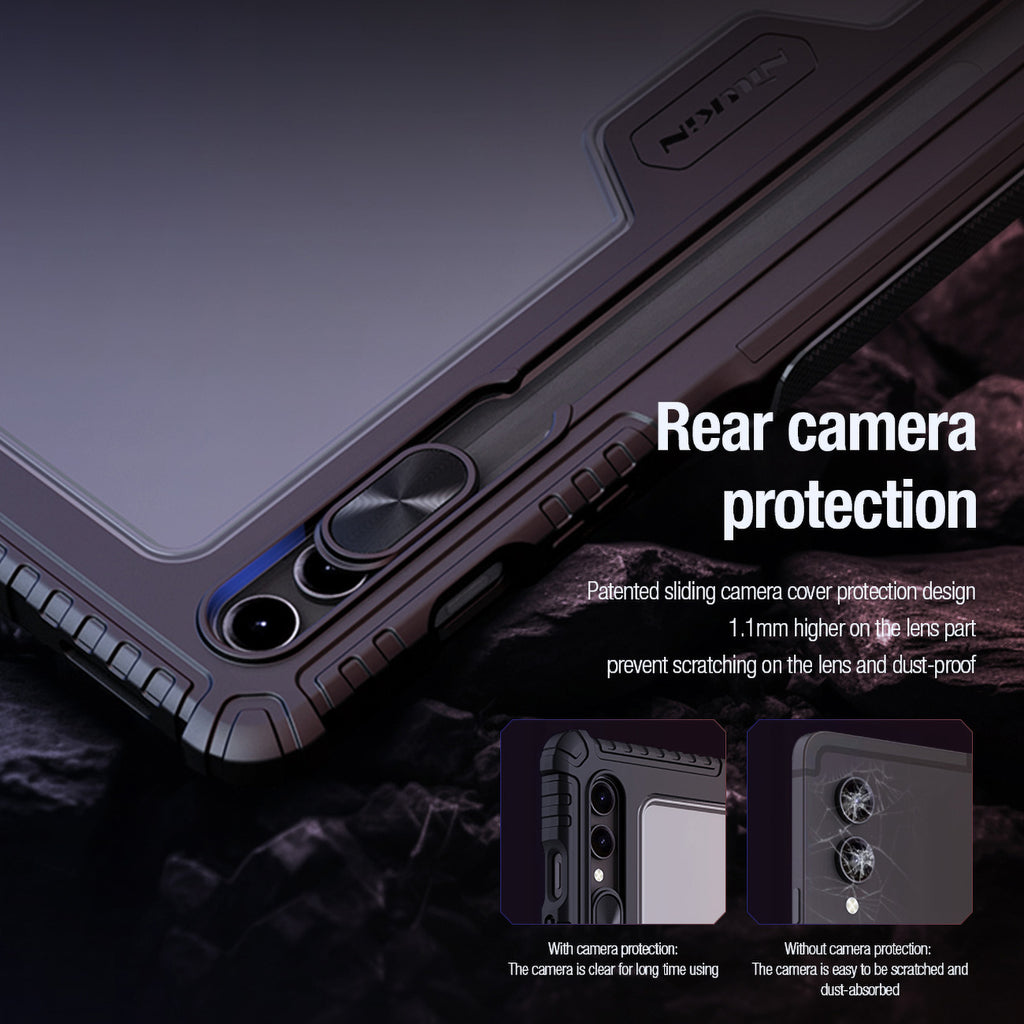 Nillkin Bumper Leather Case Pro dėklas Tab S9+ – juodas -- Samsung Galaxy Tab S9+