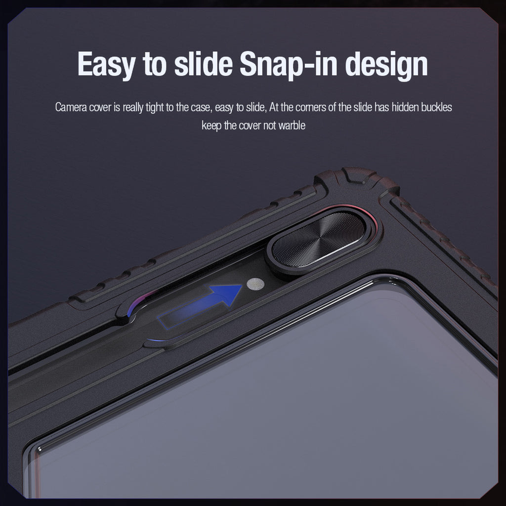 Nillkin Bumper Leather Case Pro dėklas Tab S9+ – juodas -- Samsung Galaxy Tab S9+