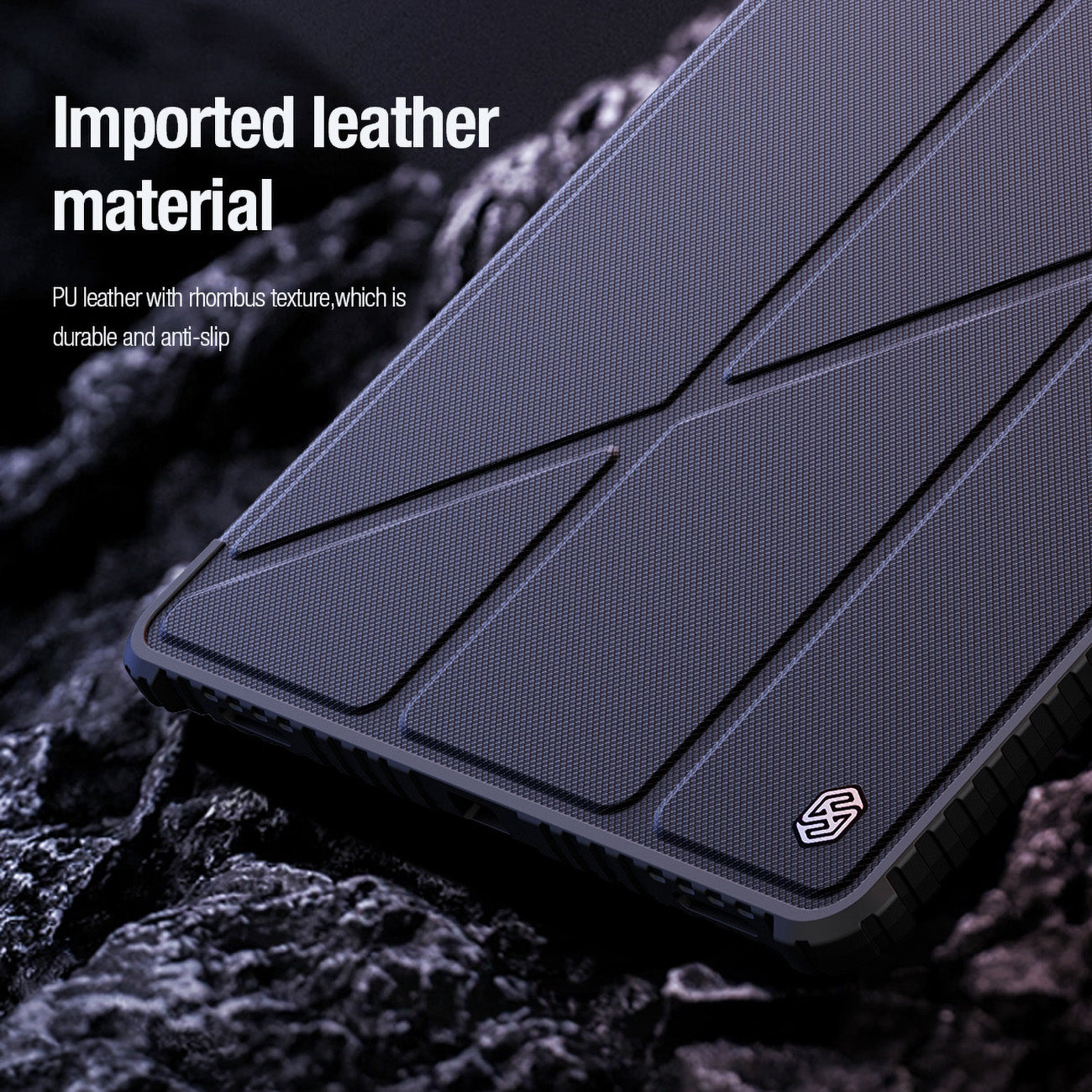 Nillkin Bumper Leather Case Pro dėklas Tab S9+ – juodas -- Samsung Galaxy Tab S9+