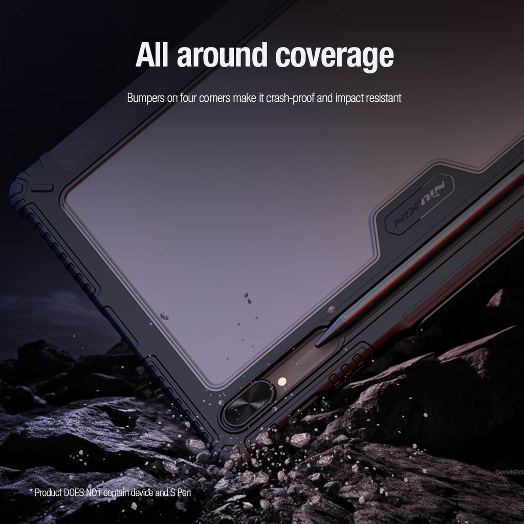 Nillkin Bumper Leather Case Pro dėklas Tab S9+ – juodas -- Samsung Galaxy Tab S9+