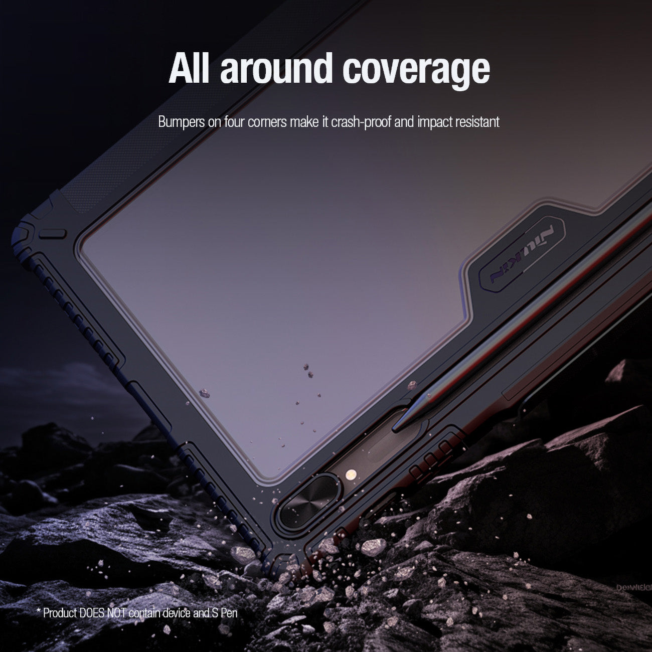 Nillkin Bumper Leather Case Pro dėklas Tab S9+ – juodas -- Samsung Galaxy Tab S9+