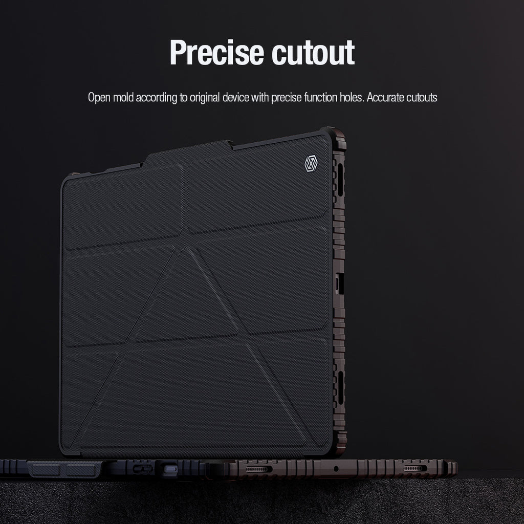 Nillkin Bumper Leather Case Pro dėklas Tab S9+ – juodas -- Samsung Galaxy Tab S9+