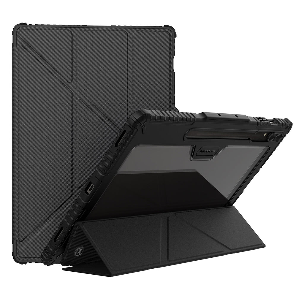 Nillkin Bumper Leather Case Pro dėklas Tab S9+ – juodas -- Samsung Galaxy Tab S9+