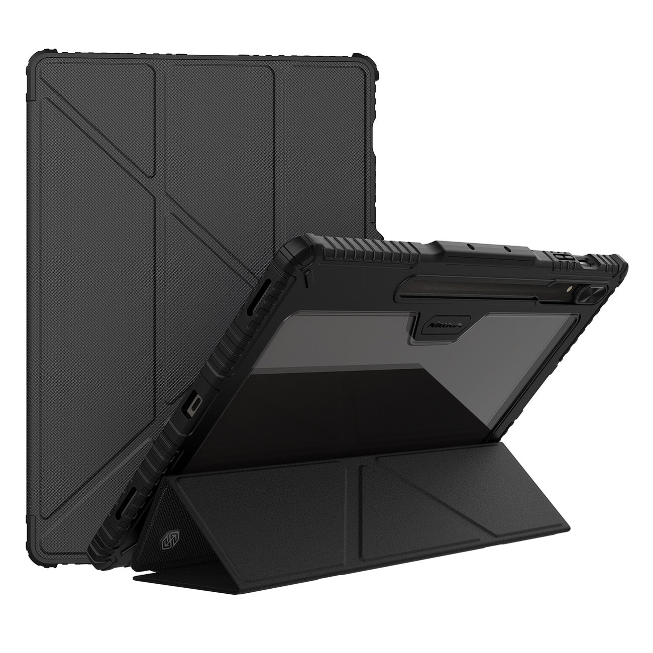 Nillkin Bumper Leather Case Pro dėklas Tab S9+ – juodas -- Samsung Galaxy Tab S9+