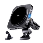 ESR Halolock magnetinis Qi2 automobilinis laikiklis su MagSafe 15W indukciniu įkrovikliu oro angoms, juodas -- Cell phone...