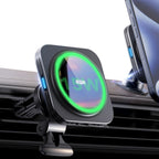 ESR Halolock magnetinis Qi2 automobilinis laikiklis su MagSafe 15W indukciniu įkrovikliu oro angoms, juodas -- Cell phone...
