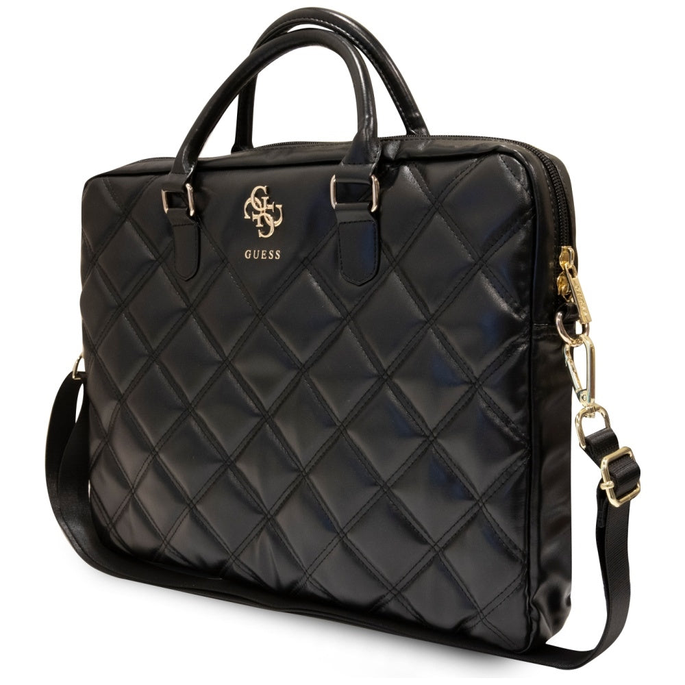 Guess 4G Quilted krepšys 16" nešiojamajam kompiuteriui – juodas -- Laptop Bags
