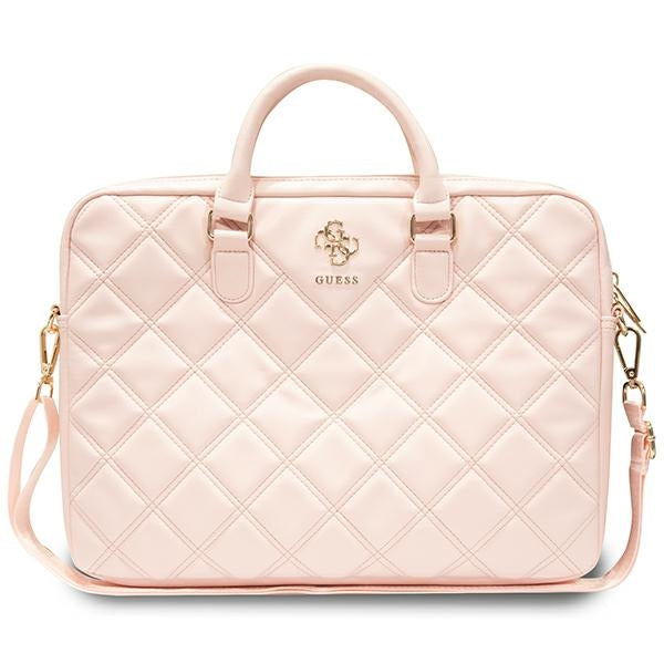 Guess Quilted 4G krepšys 16" nešiojamajam kompiuteriui – rožinis -- Laptop Bags