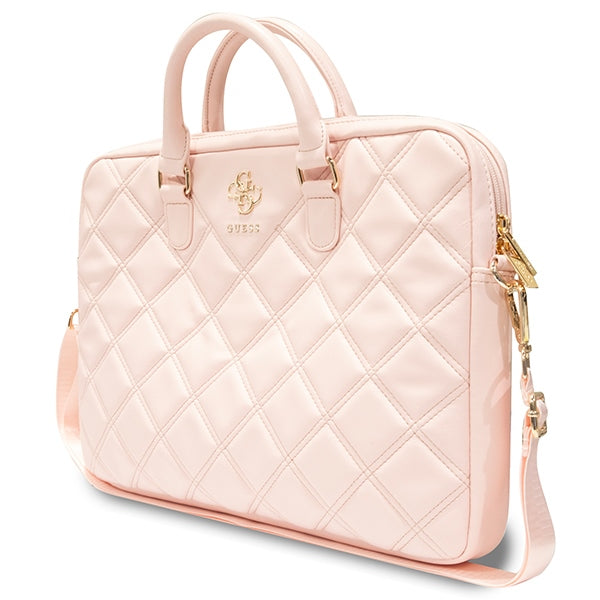 Guess Quilted 4G krepšys 16" nešiojamajam kompiuteriui – rožinis -- Laptop Bags