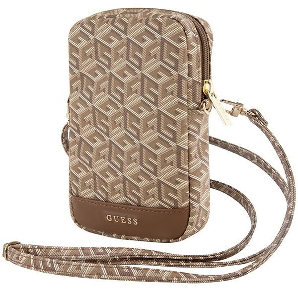 Guess Zip GCube Bottom Stripe telefono krepšys - rudas -- Uncategorized