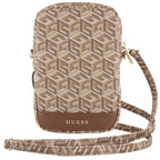 Guess Zip GCube Bottom Stripe telefono krepšys - rudas -- Uncategorized