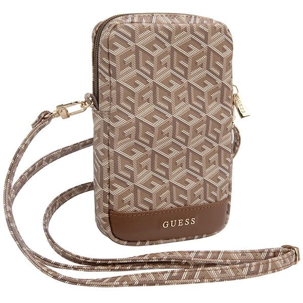 Guess Zip GCube Bottom Stripe telefono krepšys - rudas -- Uncategorized