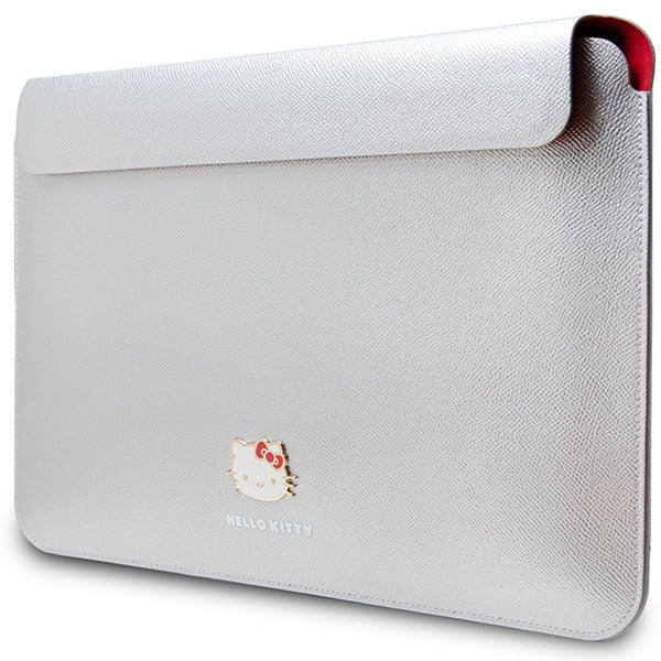 Hello Kitty PU Metal Logo dėklas 14" nešiojamajam kompiuteriui - sidabrinis -- Laptop Bags
