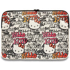 Hello Kitty PU Metal Logo dėklas 14" nešiojamajam kompiuteriui - smėlinis -- Laptop Bags