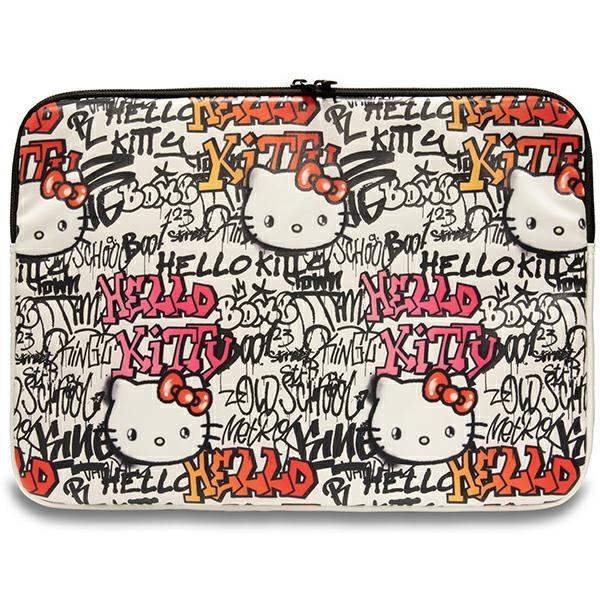 Hello Kitty PU Metal Logo dėklas 14" nešiojamajam kompiuteriui - smėlinis -- Laptop Bags