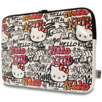 Hello Kitty PU Metal Logo dėklas 14" nešiojamajam kompiuteriui - smėlinis -- Laptop Bags
