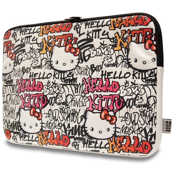 Hello Kitty PU Metal Logo dėklas 14" nešiojamajam kompiuteriui - smėlinis -- Laptop Bags