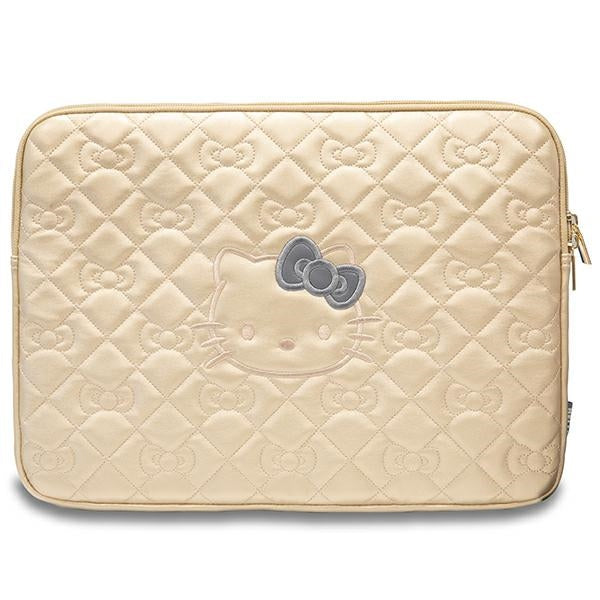 Hello Kitty Zip PU Quilted Bows dėklas 14" nešiojamajam kompiuteriui - auksinis -- Laptop Bags