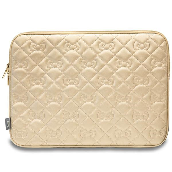Hello Kitty Zip PU Quilted Bows dėklas 14" nešiojamajam kompiuteriui - auksinis -- Laptop Bags