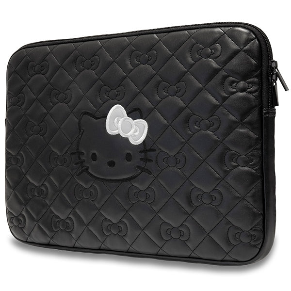 Hello Kitty Zip PU Quilted Bows dėklas 14" nešiojamajam kompiuteriui - juodas -- Laptop Bags