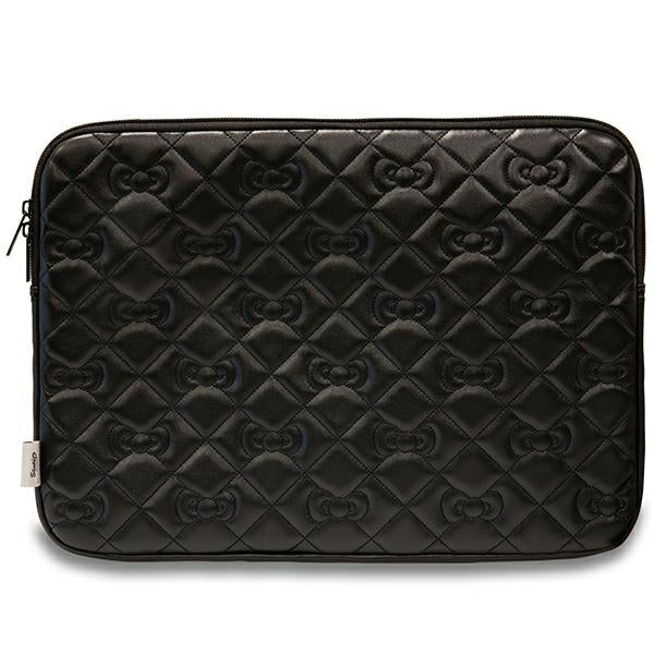 Hello Kitty Zip PU Quilted Bows dėklas 14" nešiojamajam kompiuteriui - juodas -- Laptop Bags