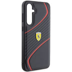Ferrari „Twist Metal Logo“ dėklas Samsung Galaxy S23 FE – juodas