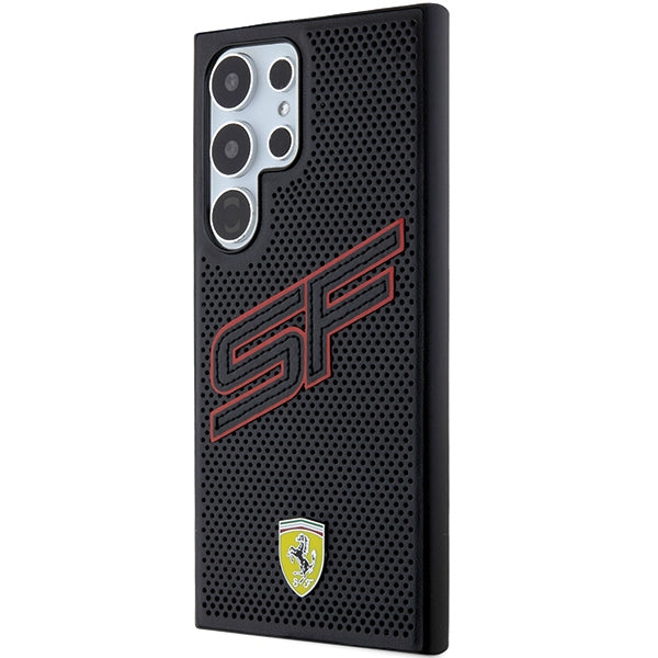 Ferrari Big SF Perforated dėklas Galaxy S24 Ultra – juodas