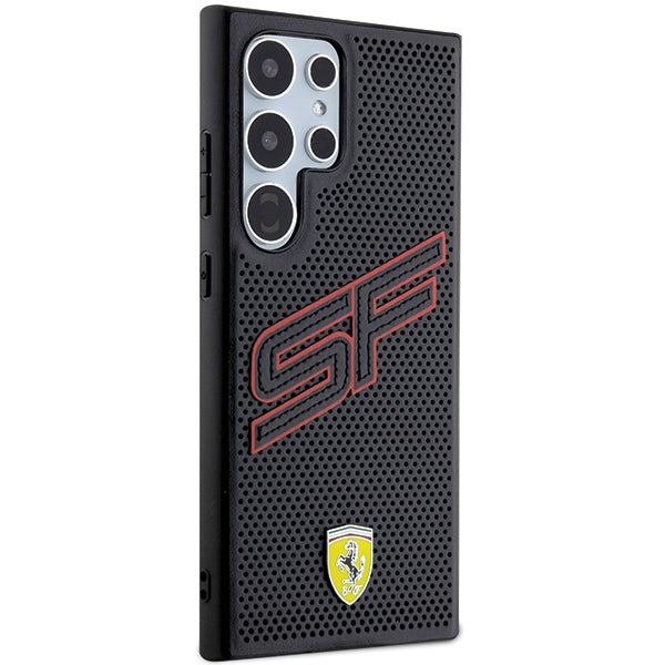 Ferrari Big SF Perforated dėklas Galaxy S24 Ultra – juodas