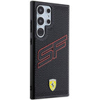Ferrari Big SF Perforated dėklas Galaxy S24 Ultra – juodas