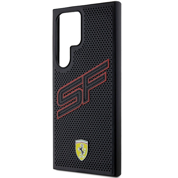 Ferrari Big SF Perforated dėklas Galaxy S24 Ultra – juodas