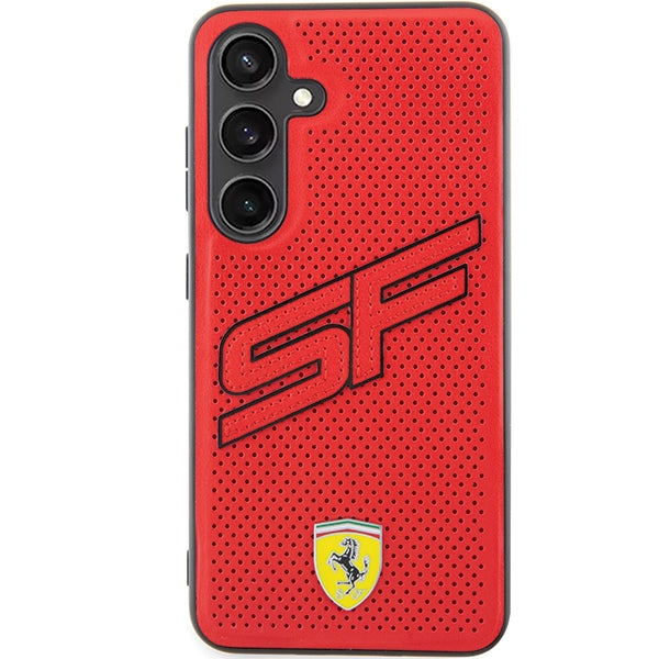 Ferrari Big SF Perforated dėklas Galaxy S24+ – raudonas