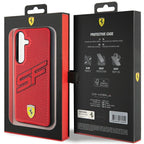 Ferrari Big SF Perforated dėklas Galaxy S24+ – raudonas