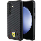 Ferrari Carbon Stitched Bottom dėklas Samsung Galaxy S24 – juodas