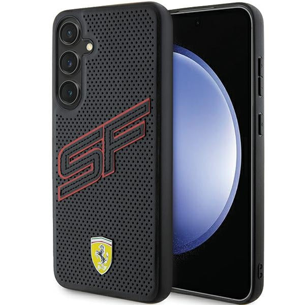 Ferrari Big SF Perforated dėklas Galaxy S24 – juodas