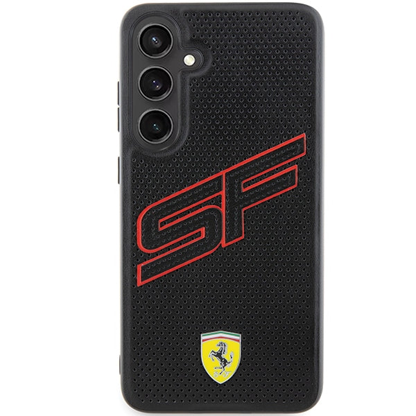 Ferrari Big SF Perforated dėklas Galaxy S24 – juodas