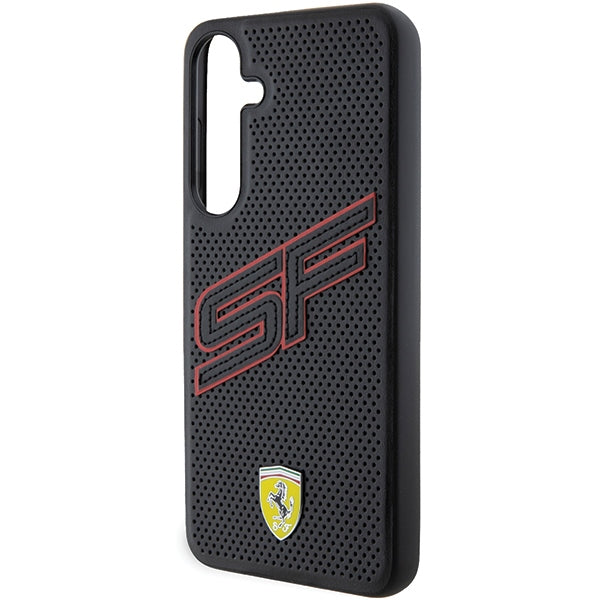 Ferrari Big SF Perforated dėklas Galaxy S24 – juodas