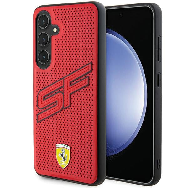 Ferrari Big SF Perforated dėklas Galaxy S24 – raudonas