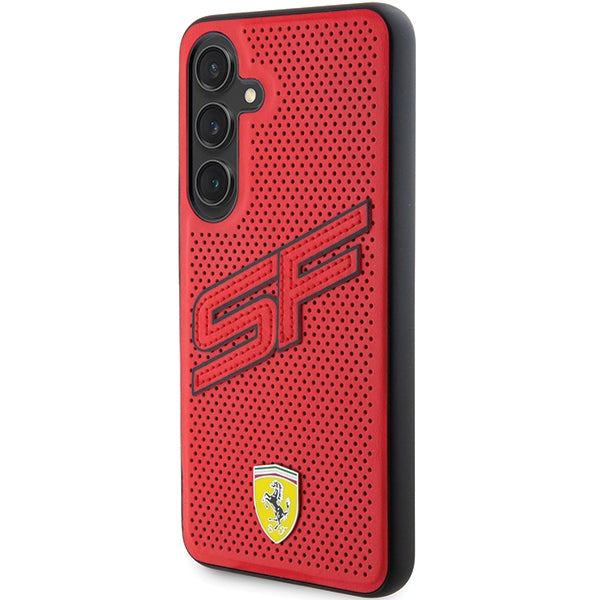 Ferrari Big SF Perforated dėklas Galaxy S24 – raudonas