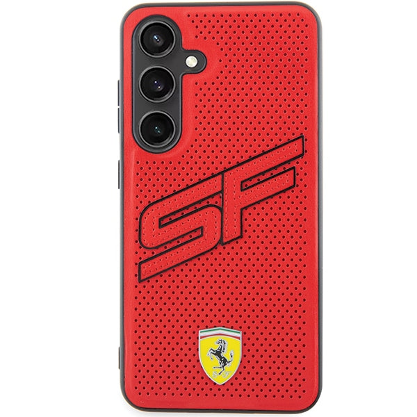 Ferrari Big SF Perforated dėklas Galaxy S24 – raudonas