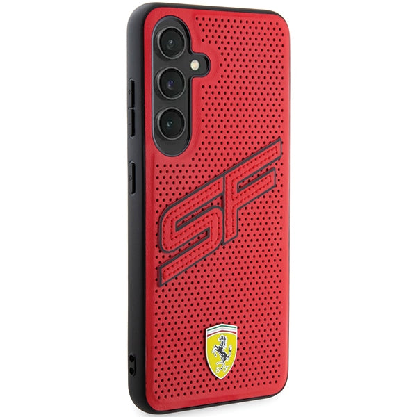 Ferrari Big SF Perforated dėklas Galaxy S24 – raudonas