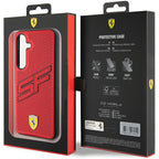 Ferrari Big SF Perforated dėklas Galaxy S24 – raudonas